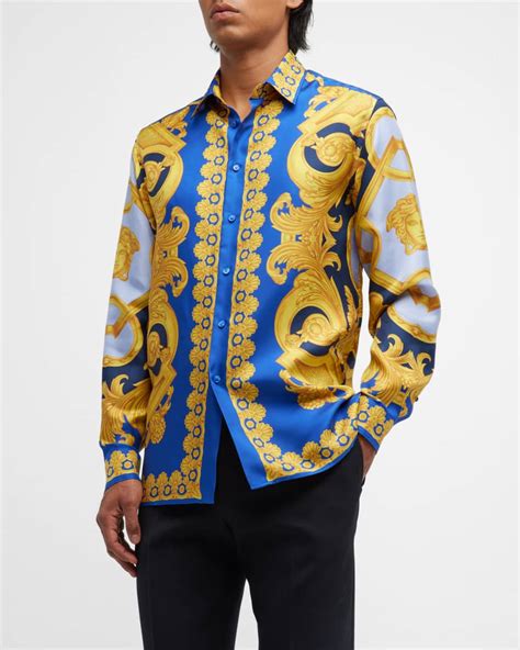 versace mens baroque t shirt|Versace barocco shirt men's.